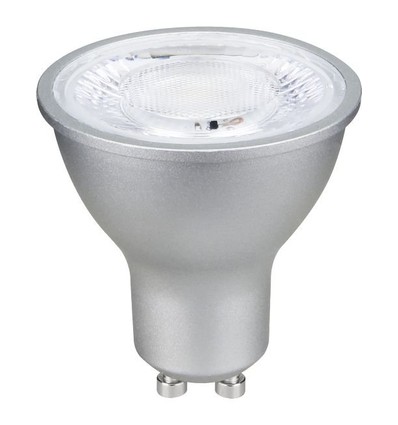 GU10 6W dimbar LED-pære - 500lm, 2200K, 40°, sølvfinish