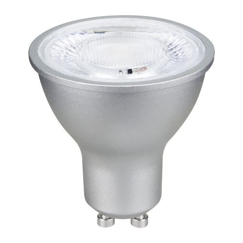 GU10 6W LED-pære - 660lm, 40°, dimbar, sølv, 3000K