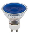 GU10 5W LED-pære - Blå, 38°, glass, 230V