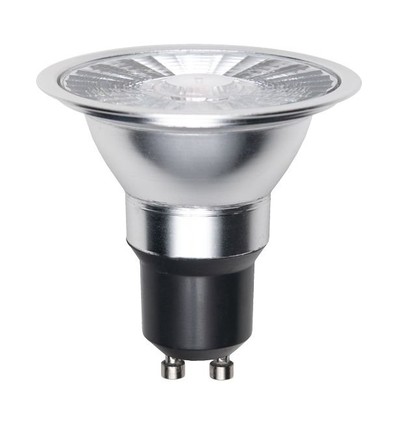 GU10 ES63 8W dimbar LED-pære - 510lm, 2700K, 38 grader, klart glass