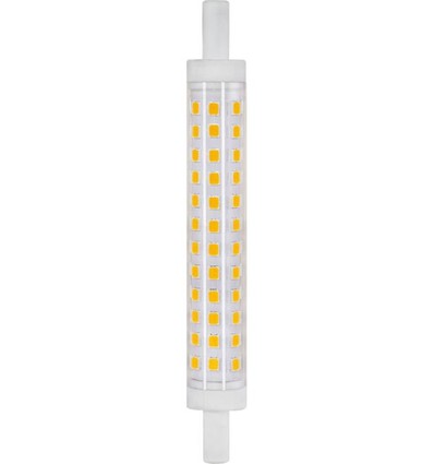 R7S 118mm / 9W LED-pære - 830lm, 3000K, klart glass, keramikk