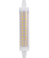 R7S 118mm / 10W dimbar LED-pære - 1000lm, 3000K, klart glass, keramisk sokkel