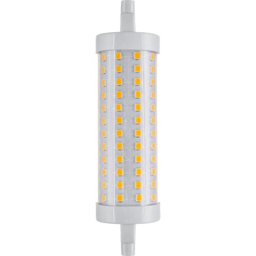 R7S 118mm / 17W LED-pære - 2500lm, 3000K, klart glass