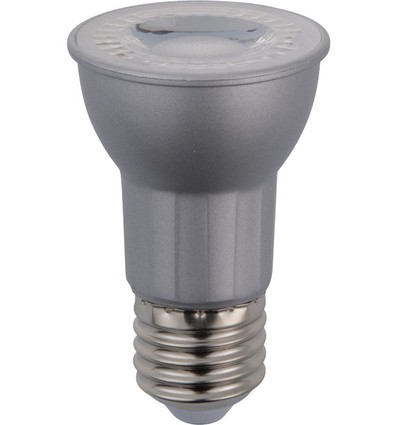 E27 5W dimbar PAR16 LED-pære - 380lm, 2700K, 36°, sølvfinish