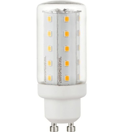 GU10 4W LED rørpære i glass, 8cm - 450lm, 2700K