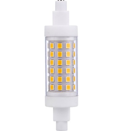 R7S 5W dimbar LED-pære - 470lm, 3000K, klar, keramikk