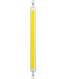 R7S 118mm / 17W LED-pære - 1700lm, COB, klart glass, varmhvit