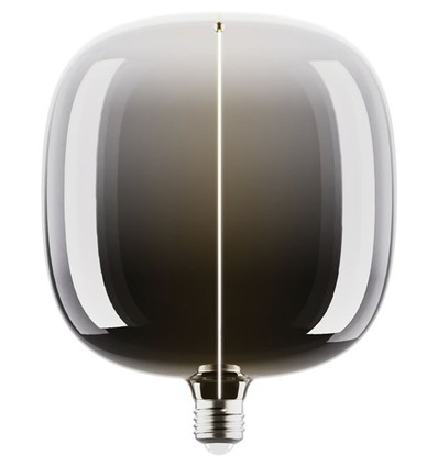 E27 4,8W dimbar LED-pære - Big Flex Magnetic, 1800K, Smoke glass, 100lm