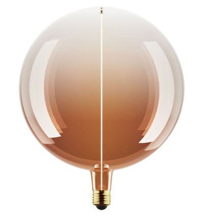E27 4,8W dimbar LED-pære - G200, Filament Flex Magnetic, 1800K, Tea brown, 200lm