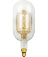 E27 4,9W dimbar LED-pære - Filament Flex Double Tube, 38,5cm, 470lm, 2200K, Gullfarget glass