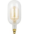 E27 4,9W dimbar LED-pære - Filament Flex Double Tube, 38,5cm, 470lm, 2200K, Gullfarget glass