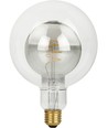 E27 5,5W LED Filament Double Globe G125 - 470lm, 2200K, dimbar, røykfarget glass