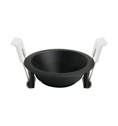 Deep-Deco innfellingsspot ring - Sort aluminium, til GU10/MR16