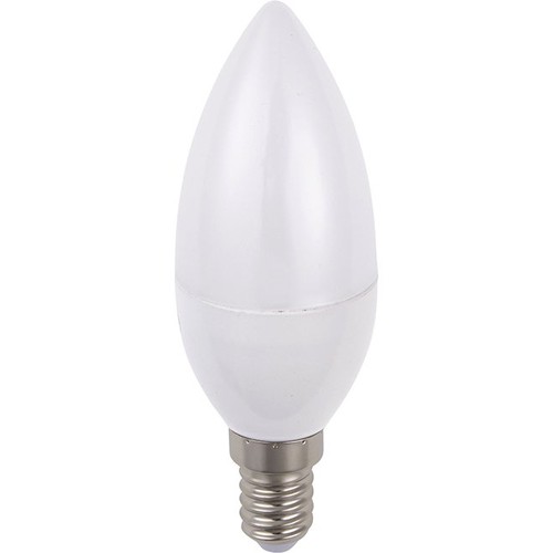 E14 3W LED kronepære, 100-240V - C37, opalglass, 3000K, 270lm