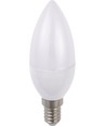 E14 3W LED kronelys - C37, opalt glass, 3000K, 270lm