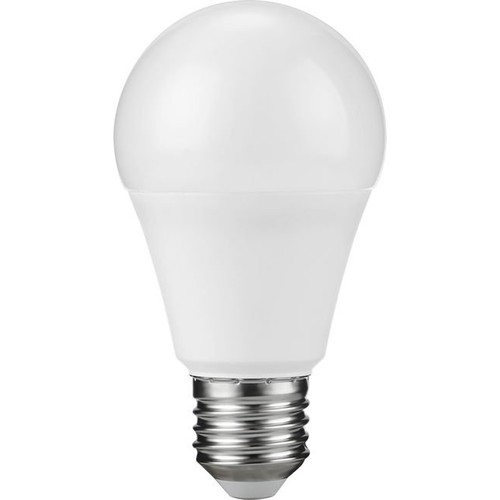 E27 9W LED-pære, 100-240V - A60, 900lm, 3000K, opalglass