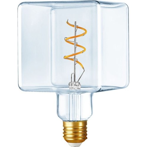 E27 4W dimbar LED Ice Cube pære - C95, 2500K, Crystal, Filament Flex