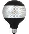 E27 4W dimbar LED globepære - G125, Laser Ripple, Black Silver, 2500K
