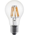 E27 6W DimToWarm LED filamentpære - A60, 600lm, dimbar, klart glass, 2200K-2700K