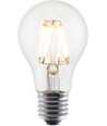 E27 6W DimToWarm LED filamentpære - A60, 600lm, dimbar, klart glass, 2200K-2700K