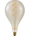 E27 6W dimbar XXL Filament LED-pære - A165, spiral, 2200K, gullglass