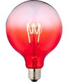 E27 4W dimbar LED-pære - G125, rød, Flex Filament, 140lm
