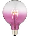 E27 4W dimbar LED filamentpære - G125, Flex Globe, lilla glass, 140lm