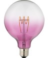 E27 4W dimbar LED filamentpære - G125, Flex Globe, lilla glass, 140lm