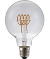 E27 4,5W dimbar LED-pære - G95, Filament Flex, 2200K, 190lm, klart glass