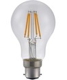 BA22d 4W dimbar LED-pære - A60, filament, 320lm, 2500K, klart glass