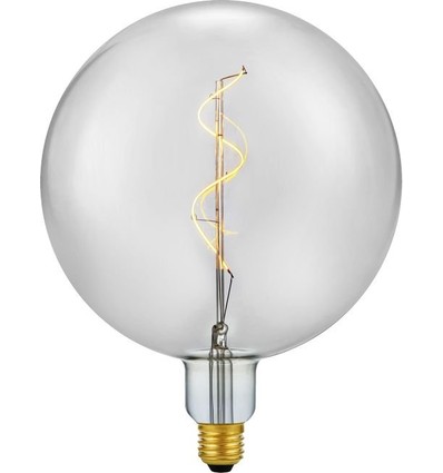 E27 5,5W Slim Flex Filament Globe G200 - 470lm, 2200K, røykfarget glass, dimbar