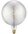 E27 5,5W Slim Flex Filament Globe G200 - 470lm, 2200K, røykfarget glass, dimbar
