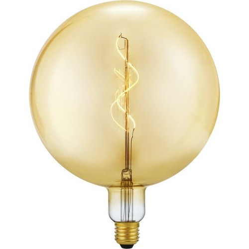 E27 5W Slim Flex Filament G200 Globe - 470lm, 2200K, dimbar, gullfarget glass