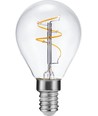 E14 3,2W dimbar LED kronepære - Slim Flex filament, G45, 320lm, 2200K, klart glass