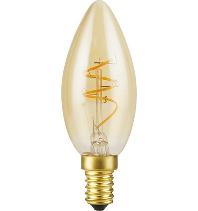 E14 2,9W Slim Flex dimbar LED kronepære - C35, 250lm, 2200K, gullglass, filament