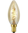 E14 2,9W Slim Flex dimbar LED kronepære - C35, 250lm, 2200K, gullglass, filament