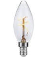 E14 3,2W dimbar Slim Flex LED kronepære - C35, 2200K, filament, klart glass