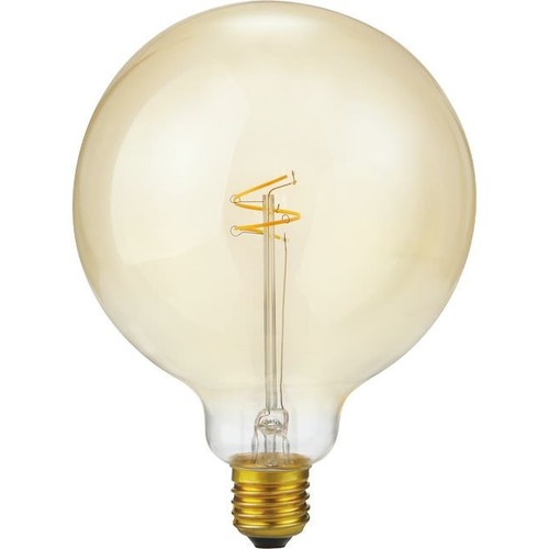 E27 2,9W Slim Flex Filament Globe G125 - 250lm, 2200K, dimbar, gullfarget glass