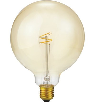 E27 2,9W Slim Flex Filament Globe G125 - 250lm, 2200K, dimbar, gullfarget glass