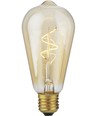 E27 2,9W dimbar LED-pære - Slim Flex Filament, ST64, 2200K, Gold, 250lm