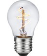 E27 3,2W dimbar LED kronepære - G45, Slim Flex Filament, 2200K, klart glass