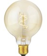 E27 2,9W dimbar LED-pære - G95 Globe, Slim Flex Filament, 2200K, Gold, 250lm