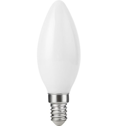E14 2,5W dimbar LED kronepære - Filament, C35, 250lm, 2500K, opalglass