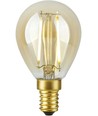 E14 2,9W dimbar LED kronepære - G45, filament, 2200K, gullglass, 250lm