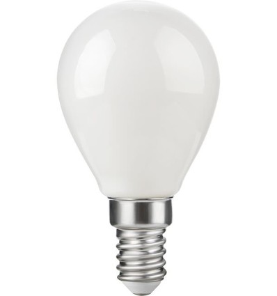 E14 2,5W dimbar LED kronepære - G45, opalt glass, 2500K, filament