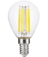 E14 7W dimbar LED kronepære - G45, filament, 806lm, klart glass