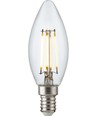 E14 4,7W dimbar LED kronepære - C35, filament, klar, 2700K