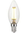 E14 7W dimbar LED kronepære - Filament, C35, 806lm, 2700K, klart glass