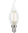 E14 2,5W dimbar LED-kronepære med tipp - C35, filament, klar, 2700K