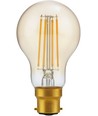 BA22d 4,7W dimbar LED-pære - A60, filament, 2200K, gullglass, 470lm